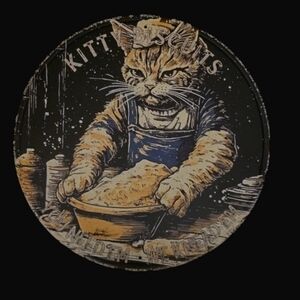 Kitty Biscuits Round Aluminum Decorative Sign